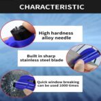 2 in Emergency Safety Cutter with Key Chain, Small Portable Handy Emergency Safely Glass Breaking Seat Belt Cutting Keychain Tool - Image 4