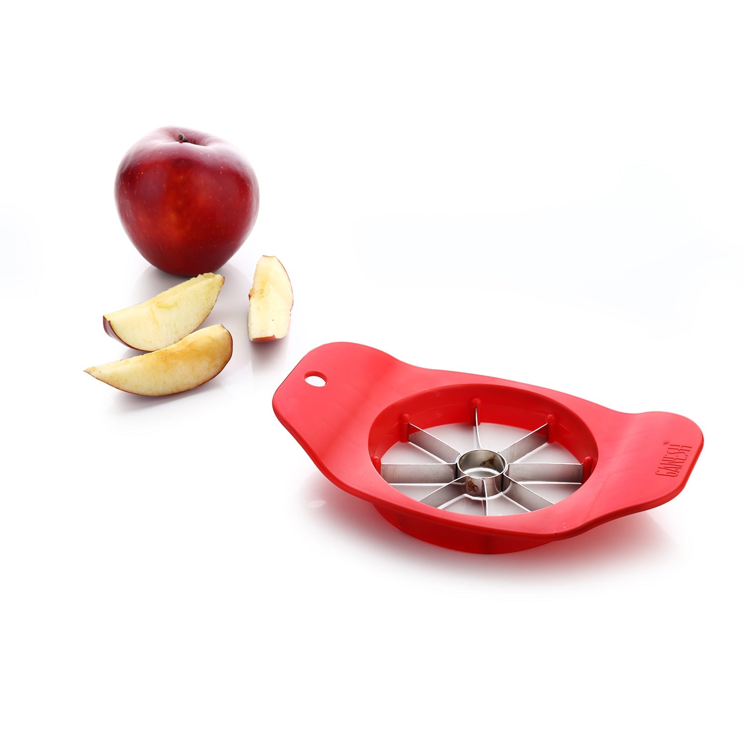 2image_19b27bce-b301-45fe-a3fd-44e93ef6a3b2.jpg Plastic & Stainless Steel Apple cutter (colors may vary) - Image 1