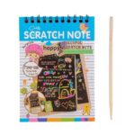 Rainbow Art Scratch Paper Crafts Book 10 Pages of Fun and Scratch Art Activities for Children Exciting Craft Kit, Pack of 1