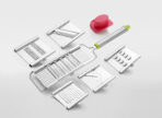 Kitchen Stainless Steel 6 in 1 Multipurpose Vegetable Fruit Slicers / Graters / Scraper / Crusher Multicolor - Image 2